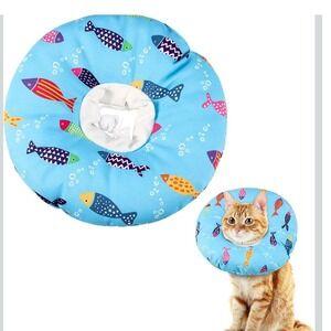 Plush Pet Recovery Cone Collar S‎ Adjustable for Cat Dog
Soft Fish Print Lk New
